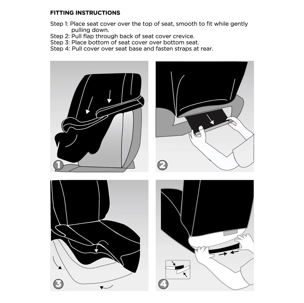 Leather 2102SC035 2 Premium Diamond Seat Car Piece Auto Cover - Fit Drive Black, Checker Universal
