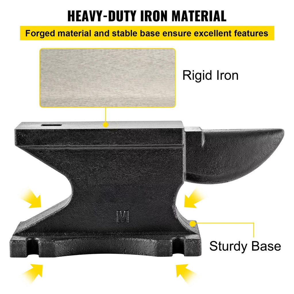 LB/45KG 100 Anvil Iron W/1.2in Beck BENTISM Square Iron Blacksmith Hole Single Cast