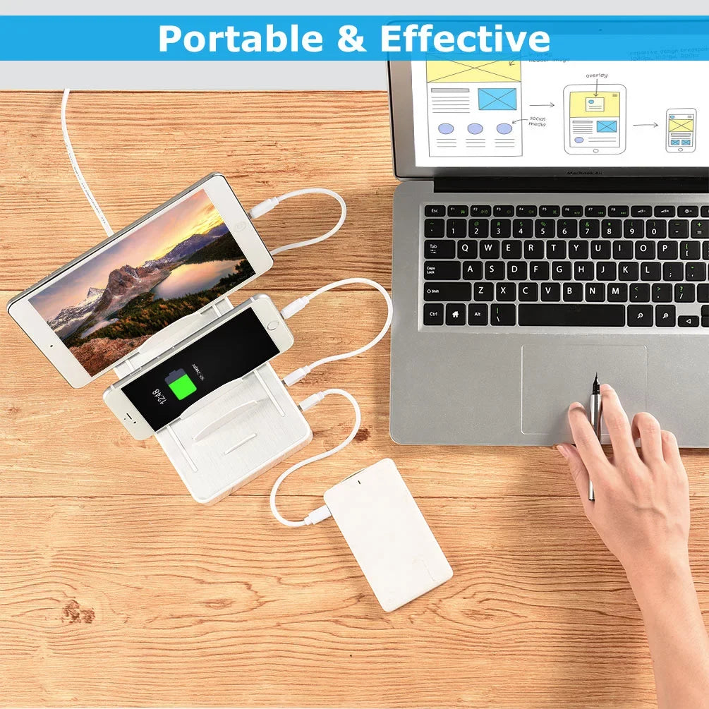 6 for Charging Station Cell Android USB Phone Devices for USB with Fast Multiple Dock Ports Organizer Phone, iPhone Charging , , -