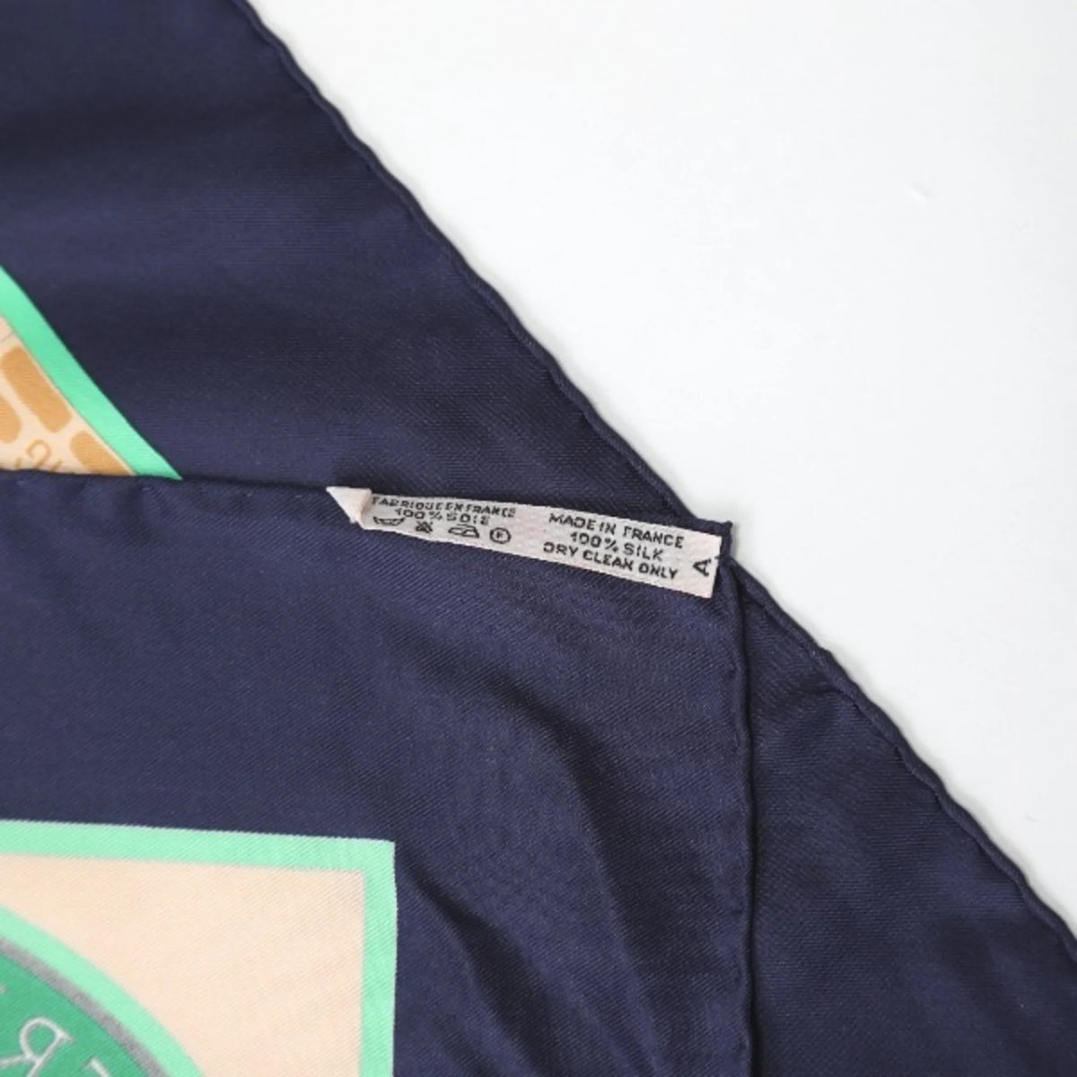 NATIONAUX Kare90 HARAS (Good) Scarf Navy LES HERMES Hermes Pre-Owned