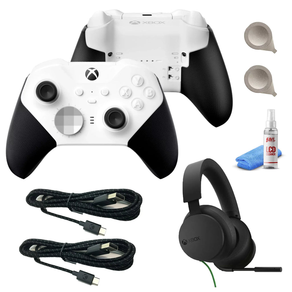 Cleaning Controller with Headset & 2 Elite Wireless Kit Xbox -White Series Xbox