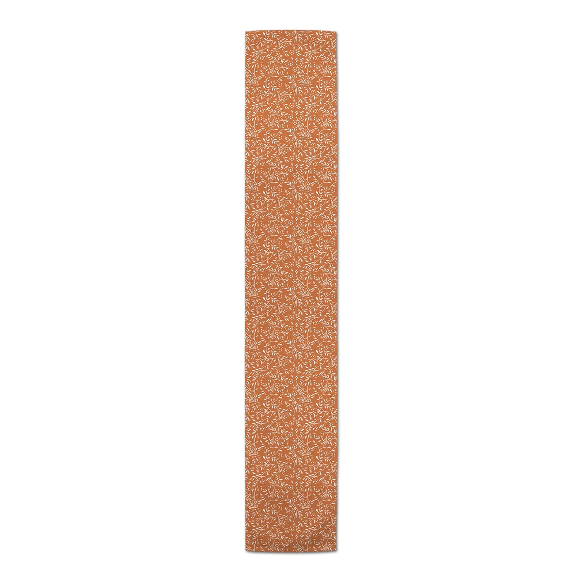 16x72 Runner Floral Twill Orange Creative Products Pattern Table Delicate Poly