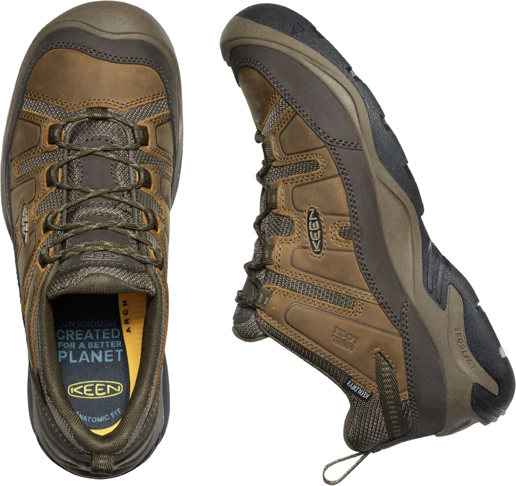 '- Low WP Circadia 10M 1026773 Men Hiking Shitake/Brindle KEEN Refurbished Shoes Waterproof for -