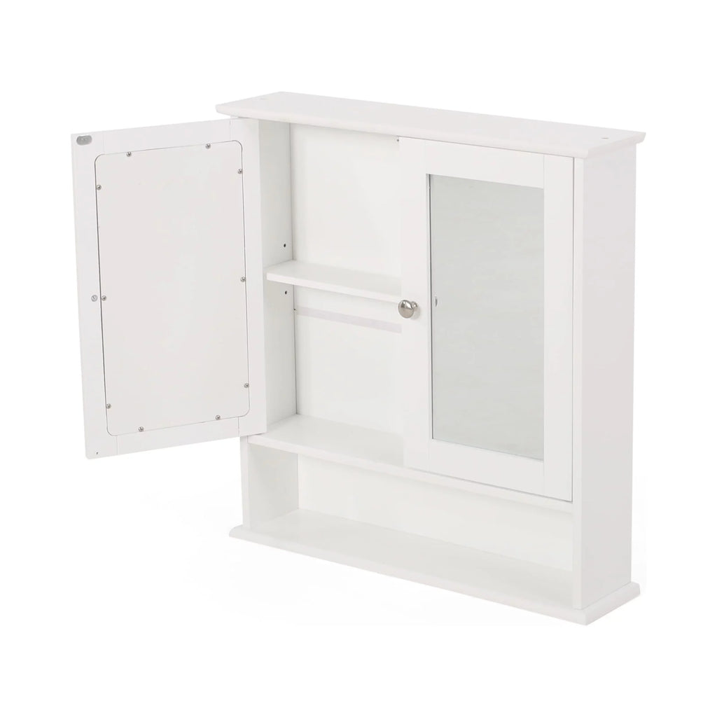 House Mirrors, Modern Blaze Medicine Matte White Door with Cabinet 2 Noble