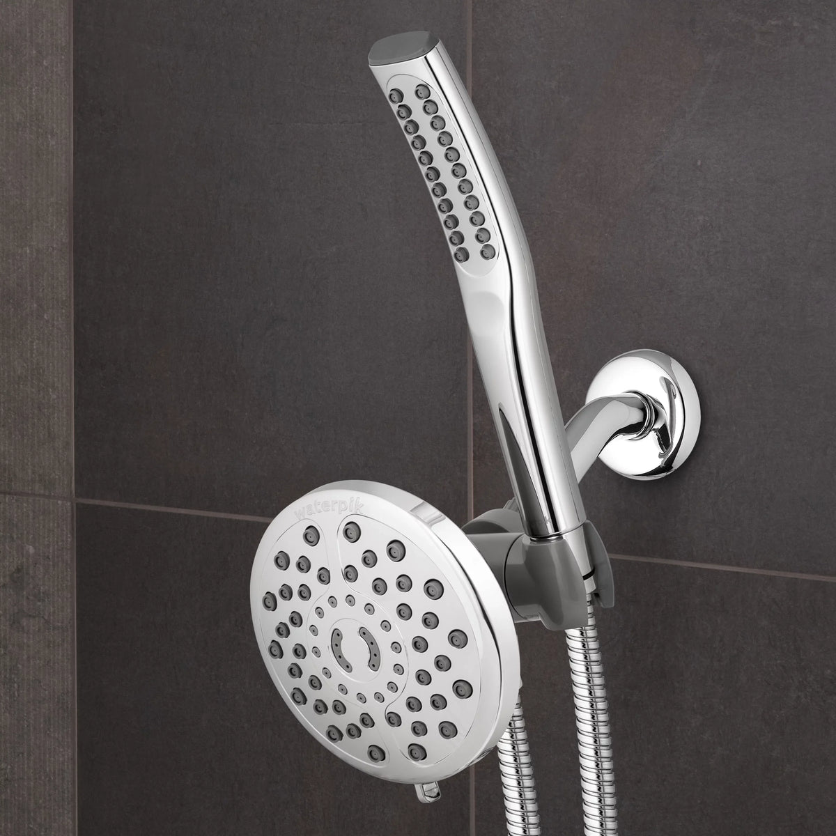 PowerWand Shower Spa PowerPulse Chrome, Combo Waterpik with Massage, XIB-633E-SBX-183ME