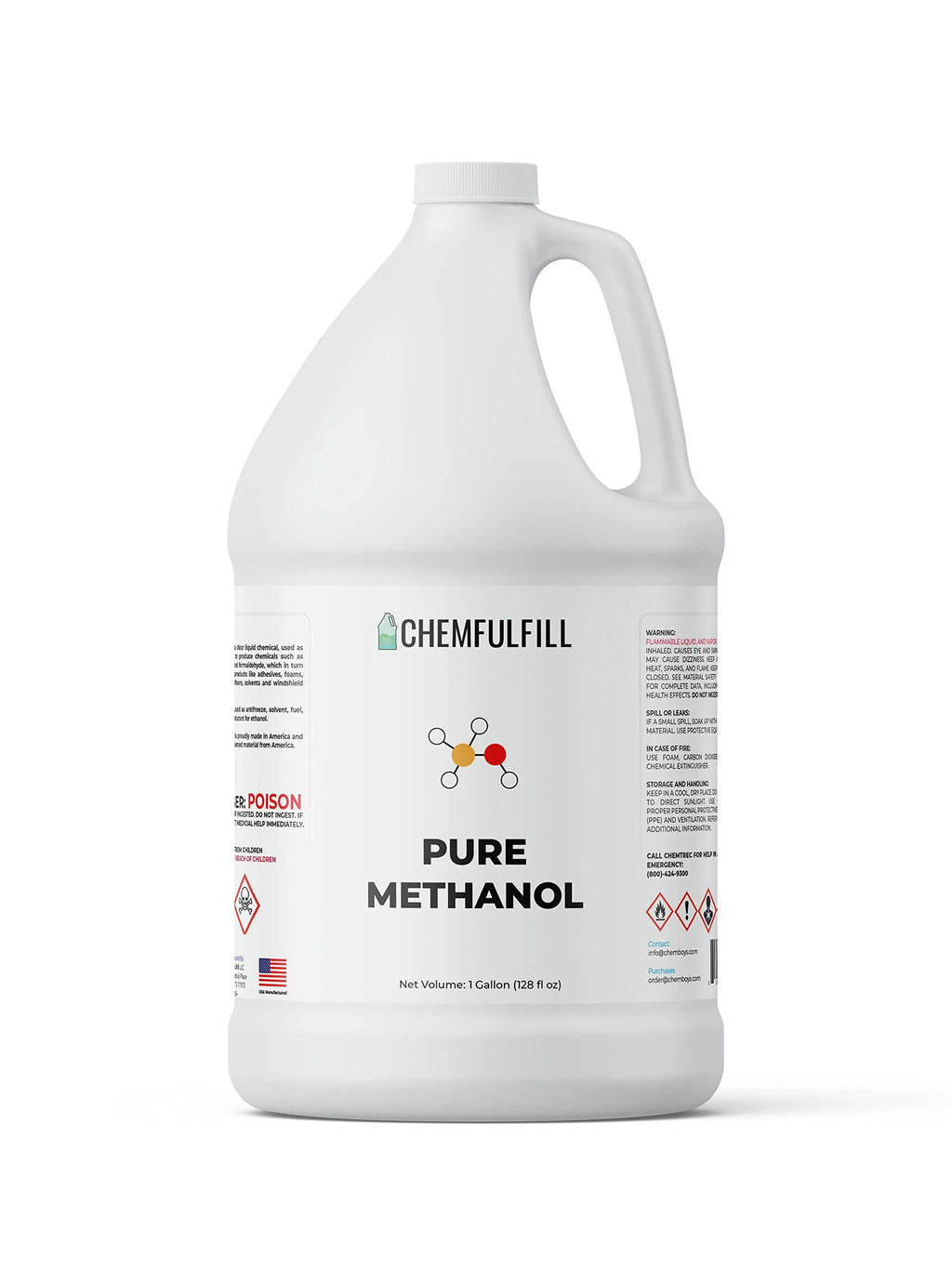 Methanol) fl oz)) (5-Gallon - High (MeOH; Purity Chemfulfill (640 Methanol Alcohol Methyl