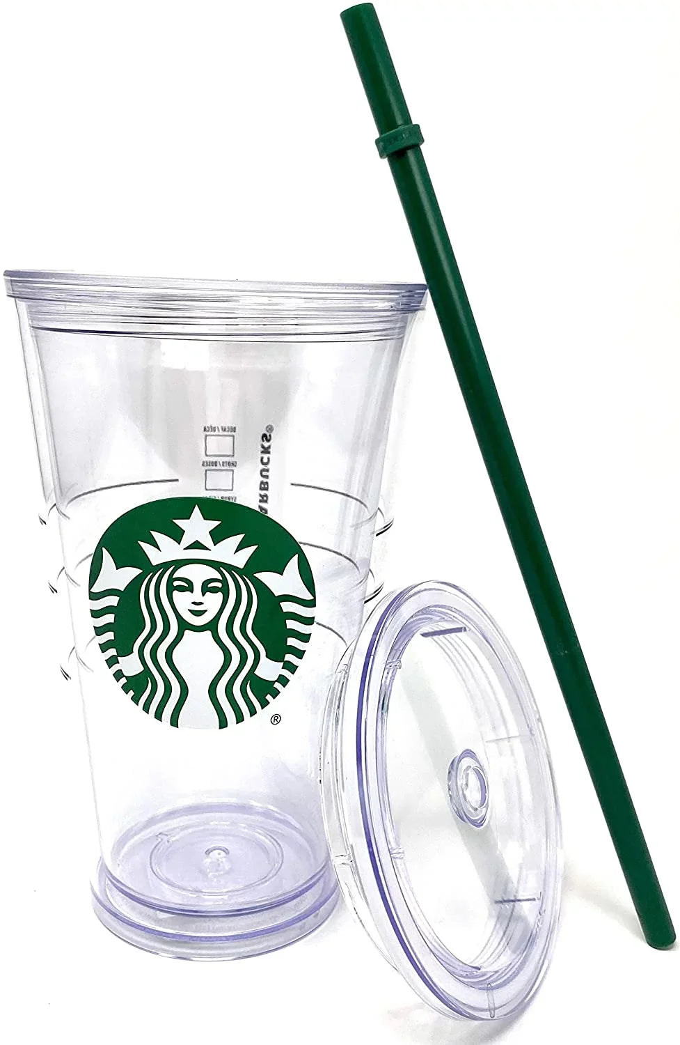 With Green 16oz Traveler Cup Grande Tumbler Straw Logo Clear - Starbucks Cold