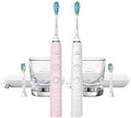 Sonicare Pink/White Connected Battery Philips Toothbrush 2-Pack DiamondClean Powered Rechargeable