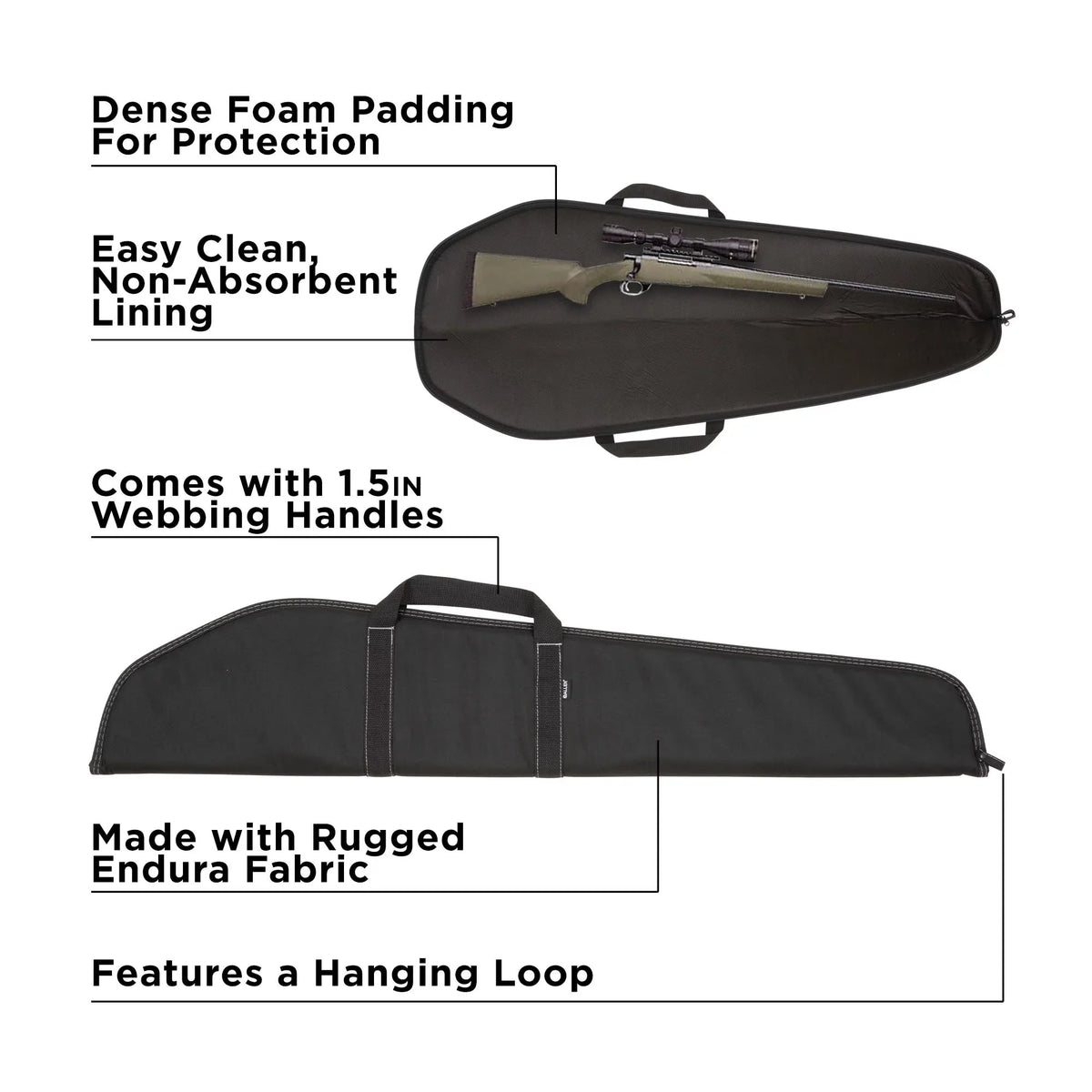 Company Durango 46" Polyester, 602-46 Black, Allen Case, Soft Rifle
