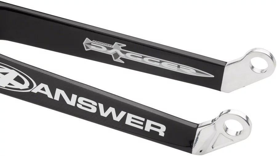 BMX Dropout Carbon Black 24" Forged Answer Fork Legs Matte 20mm Pro Dagger