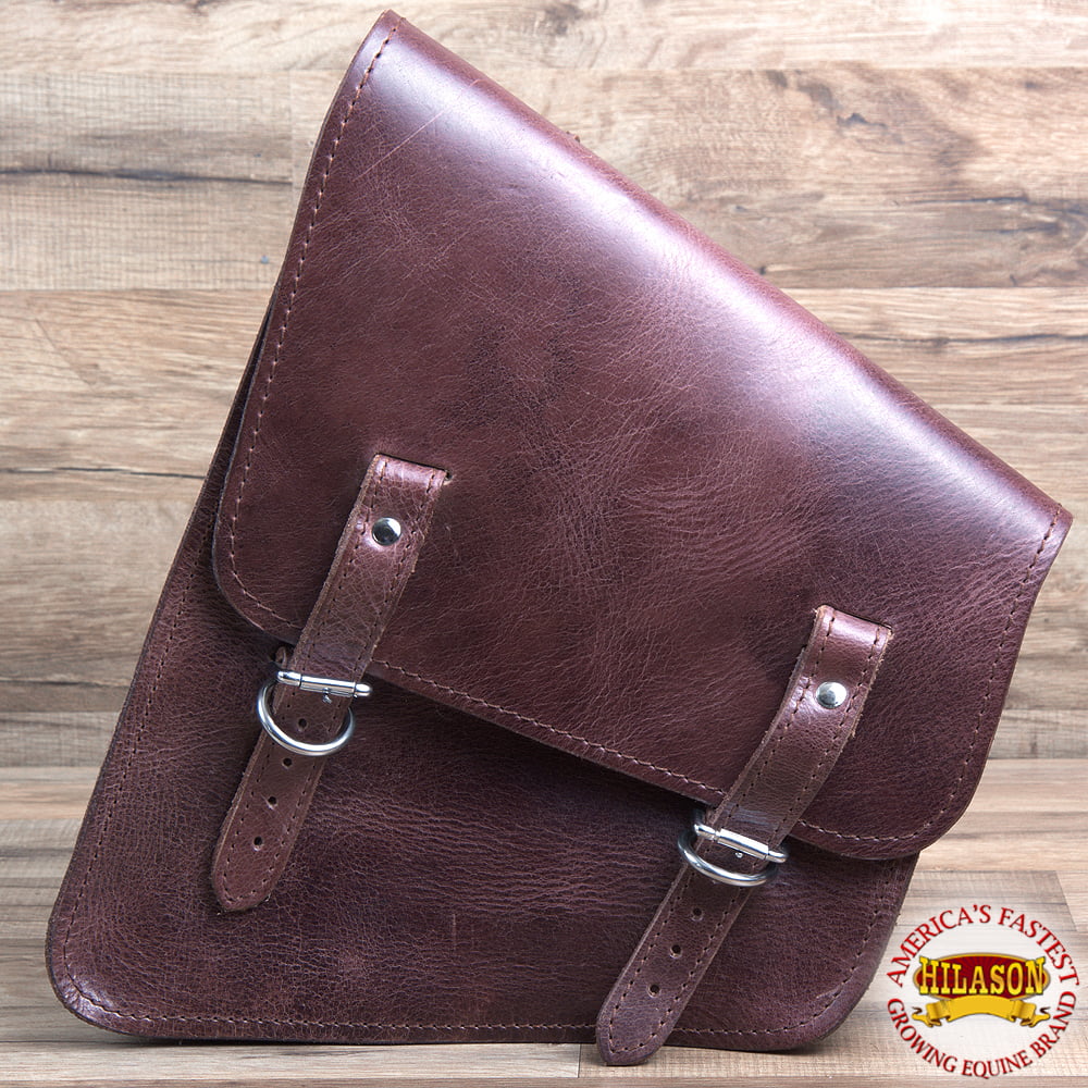 Leather Saddle Hilason Bag Softail 74HS Side Bike Motorcycle Right Rigid
