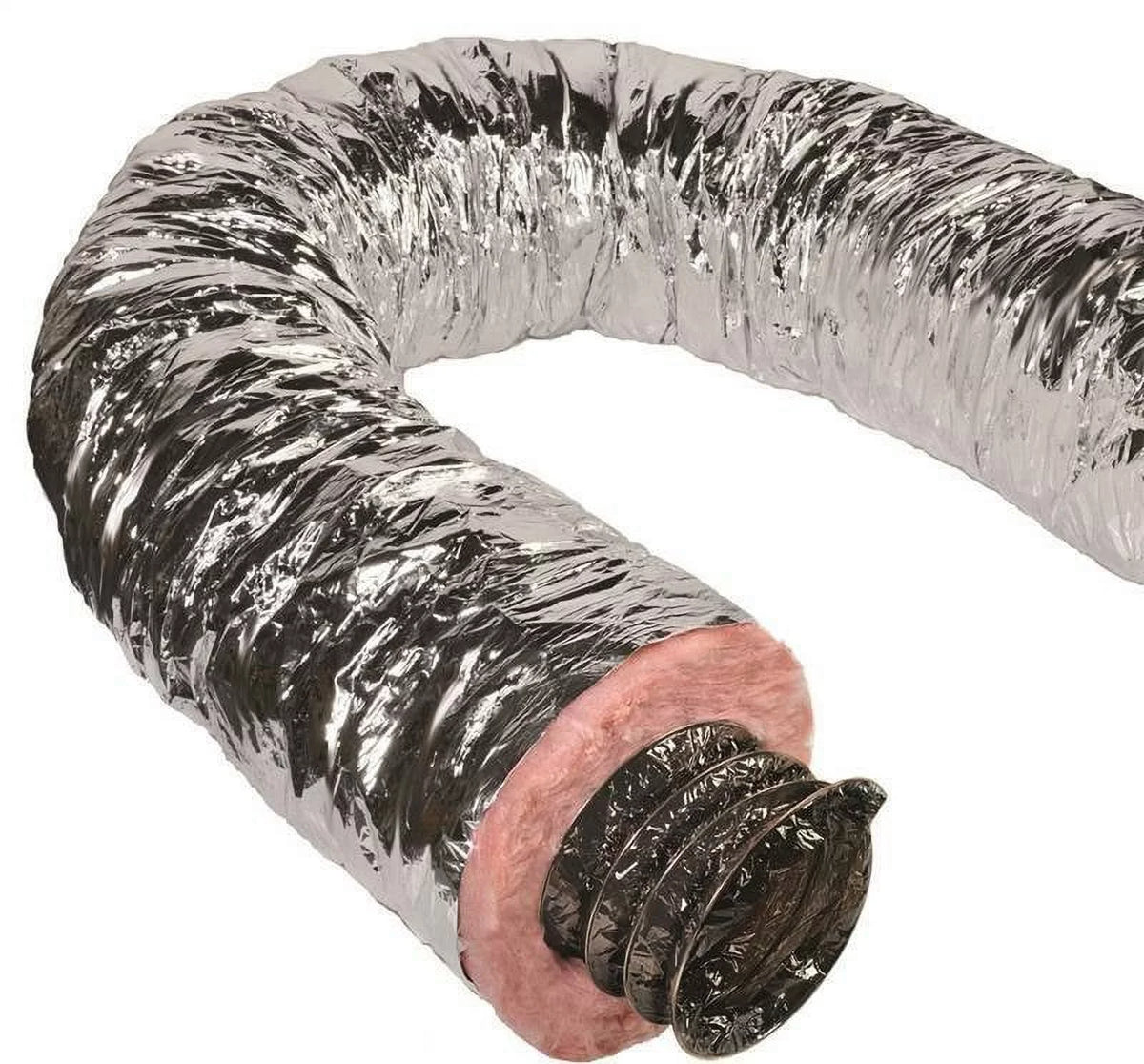 R6 Duct QuietFlex or 14" Grey Flex Flexible Silver Insulated 25'