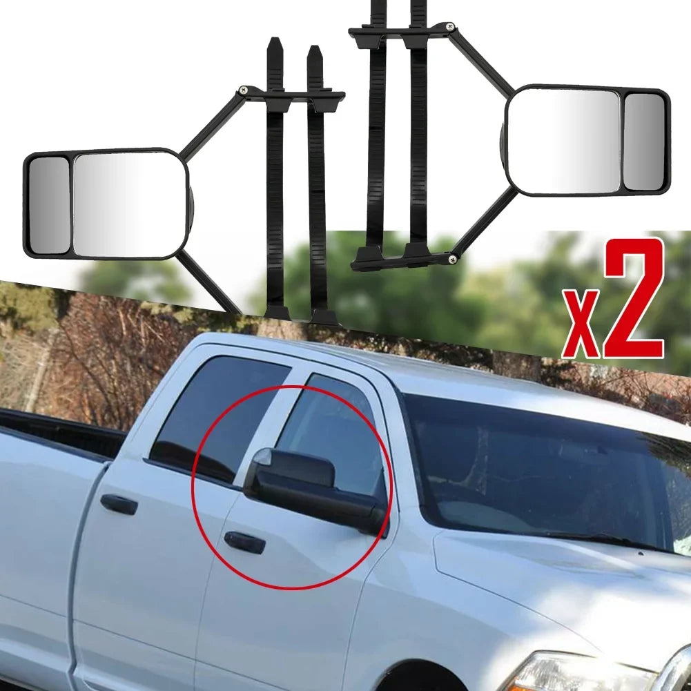 Trailer Tow Car Spot W/Strap 2X for Dual Blind XUKEY Truck Mirror Pickup Fit Universal Adjustable Extension