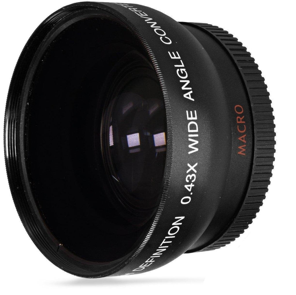 Lens Lens Panasonic Compatible) Set (58mm For Angle dimension & Wide Lumix 2-Pc Telephoto Kit DMC-G7H Hi-Def