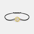 Cord Elegance INDIA Adjustable Gemini Gold Yellow 18Kt Bracelet in SILBERO Enid The -