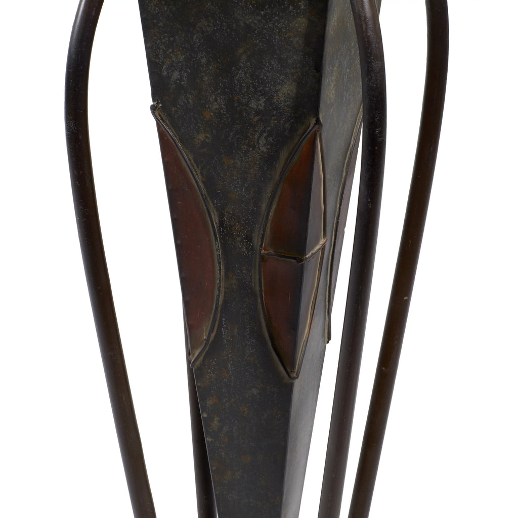 Metal exterior DecMode Brown Count) 30", with Scroll 28"H Stand Planter (2 Indoor